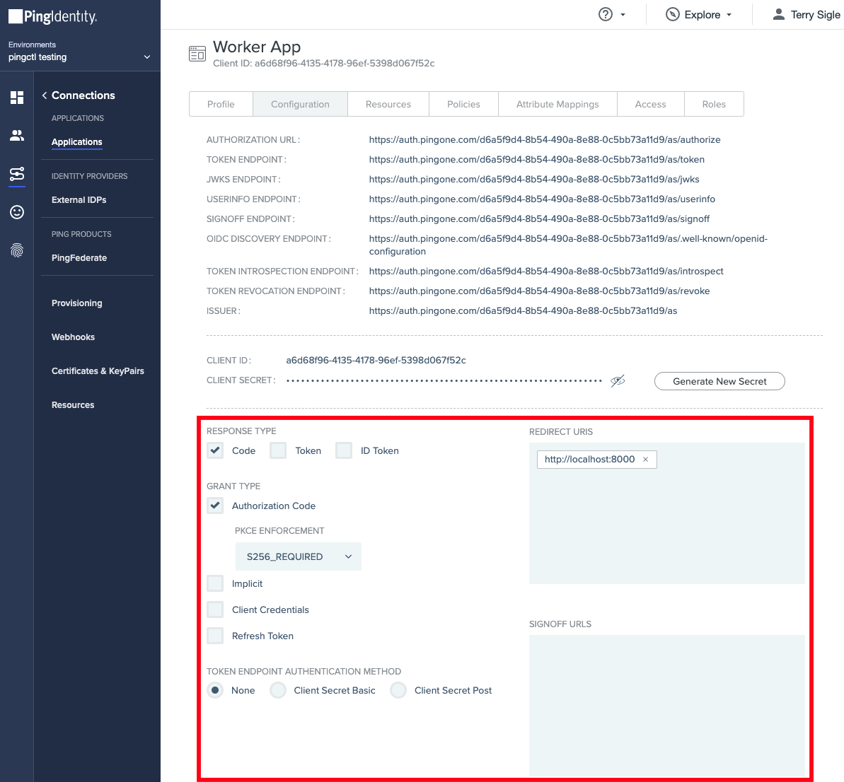 pingone worker app authorization code