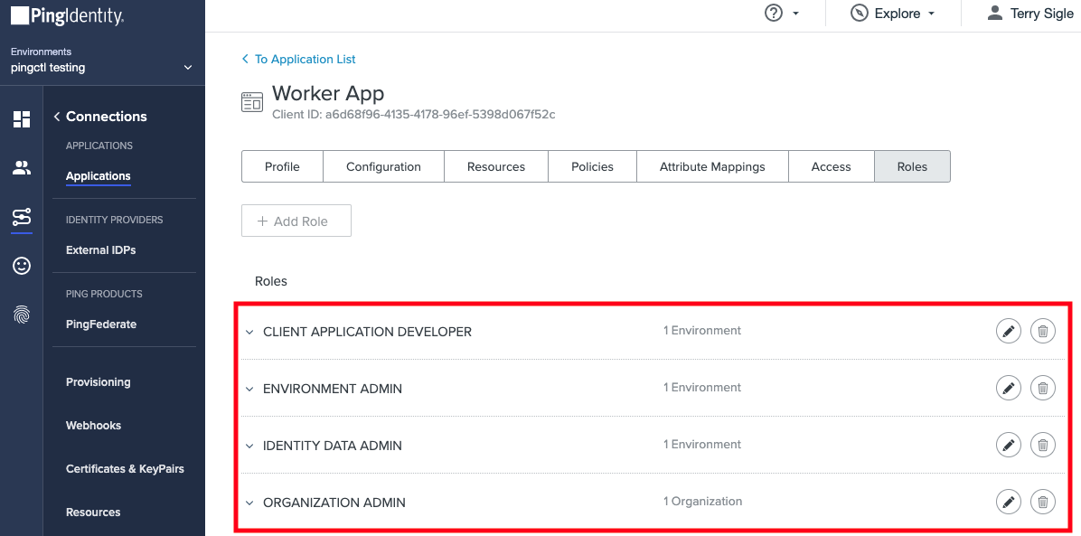 pingone worker app roles