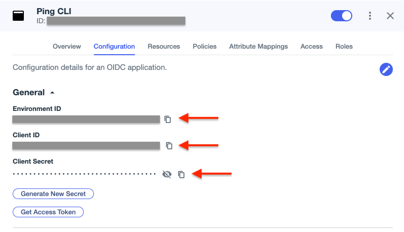 PingOne Administration Console
